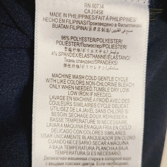 BCBGeneration | Women's Navy Blue Surplice Skorts Romper (Size Medium) - Picture 5 of 12